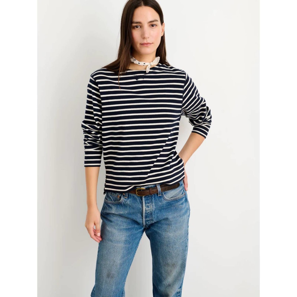 Alex Mill Lakeside Striped Tee in Dark Navy/Natural Size XS